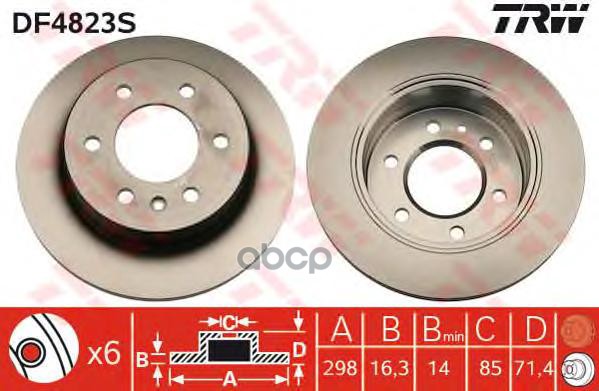 фото Тормозной диск trw/lucas для df4823s