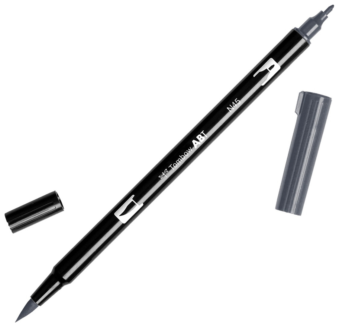 

Брашпен Tombow ABT Dual Brush Pen N45 холодный серый