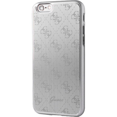 фото Чехол guess 4g aluminium plate hard для iphone 7 silver