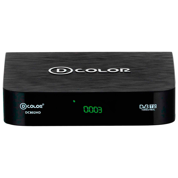 фото Dvb-t2 приставка d-color dc802hd black