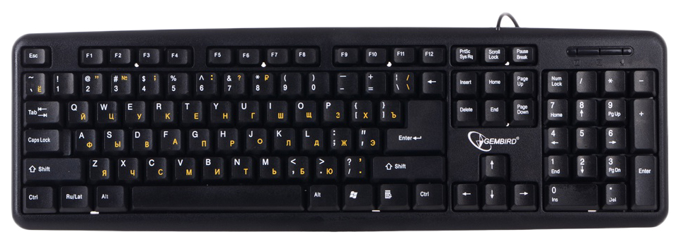 Проводная клавиатура Gembird KB-8320U-Ru_Lat-BL Black