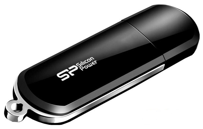 Флешка Silicon Power LuxMini 322 8ГБ Black (SP008GBUF2322V1K)