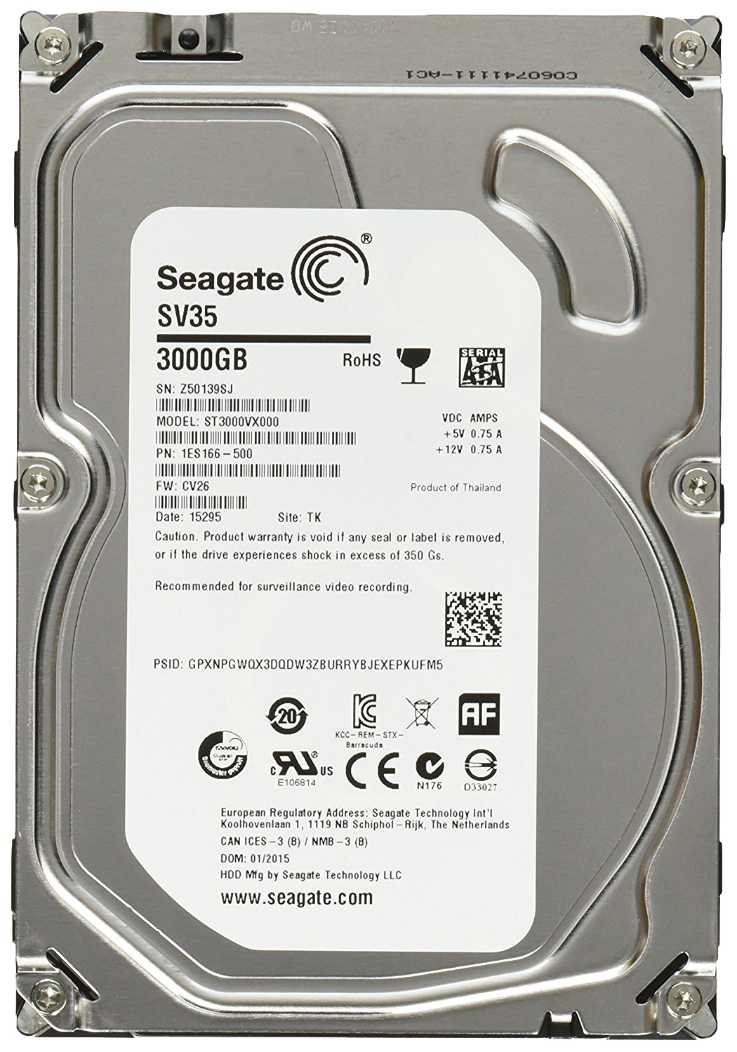 фото Жесткий диск seagate surveillance 3тб (st3000vx000)