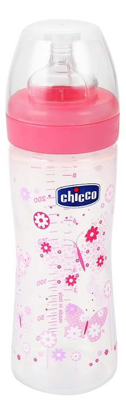Детская бутылочка Chicco Well-Being Girl 2 мес 250 мл,  - купить со скидкой