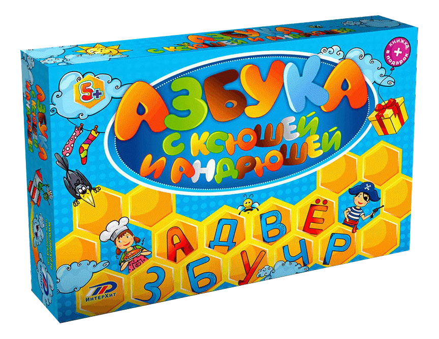 Семейная настольная игра ИнтерХит Азбука с Ксюшей и Андрюшей 37402