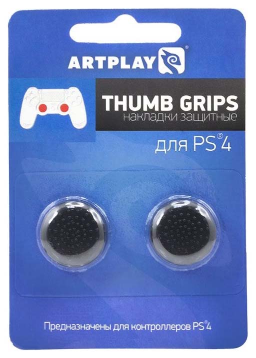 фото Стики-насадки artplays thumb grips для ps4 black 2 шт