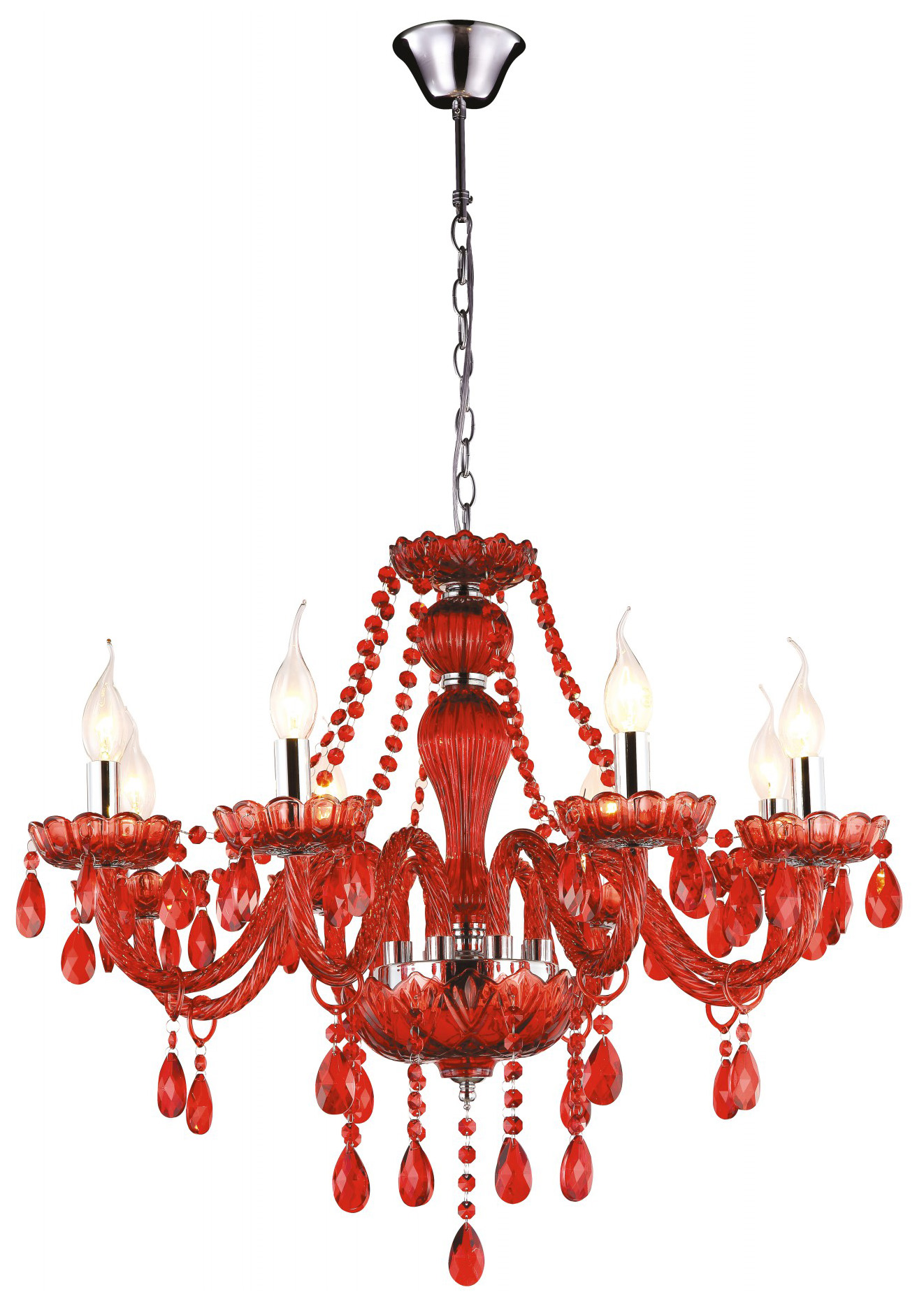 

Люстра подвесная Arte Lamp A3964LM-8RD, teatro A3964LM-8RD