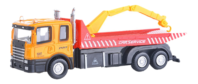 Коллекционная модель Autotime Flatbed crane truck с манипулятором 1:48