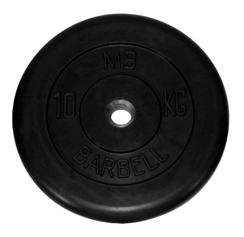 Диск для штанги MB Barbell Стандарт 10 кг, 26 мм черный
