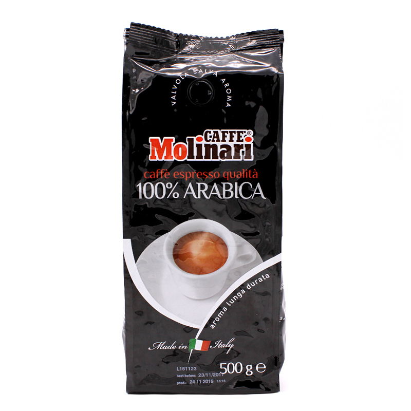Кофе в зернах Molinari 100% arabica 500 г
