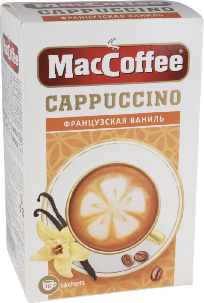 Маккофе капучино. Кофе MACCOFFEE Cappuccino. MACCOFFEE капучино французская ваниль. Напиток кофейный растворимый Cappuccino Dolce Vita MACCOFFEE 24г*20шт м/уп. MACCOFFEE Cappuccino di Torino 20 пакетиков.