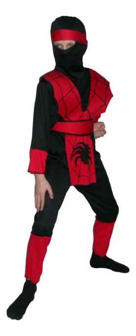 Карнавальный костюм Snowmen Ниндзя, цв. красный; черный р.104 страна карнавалия карнавальный костюм клоун с бабочкойштаны кепка бант нос красная клетка