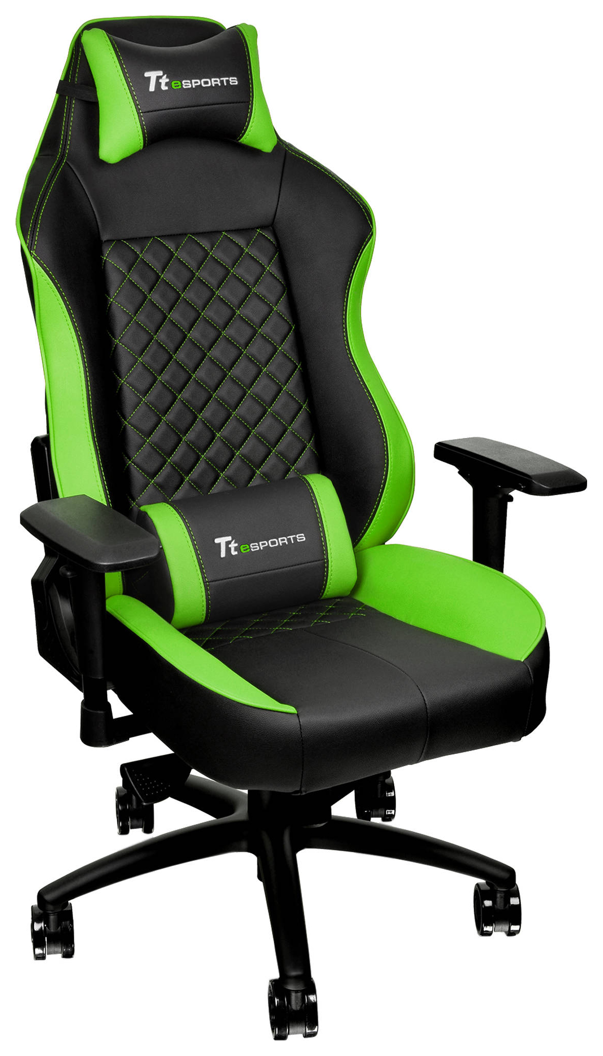 фото Кресло компьютерное игровое tt esports gc-gtc-bglfdl-01 черный, зеленый thermaltake