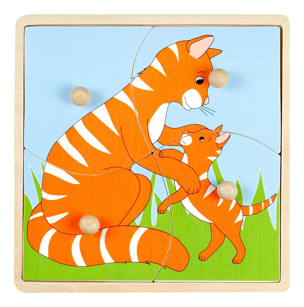 

Пазл Маленький гений кошка 4 детали, Кошка