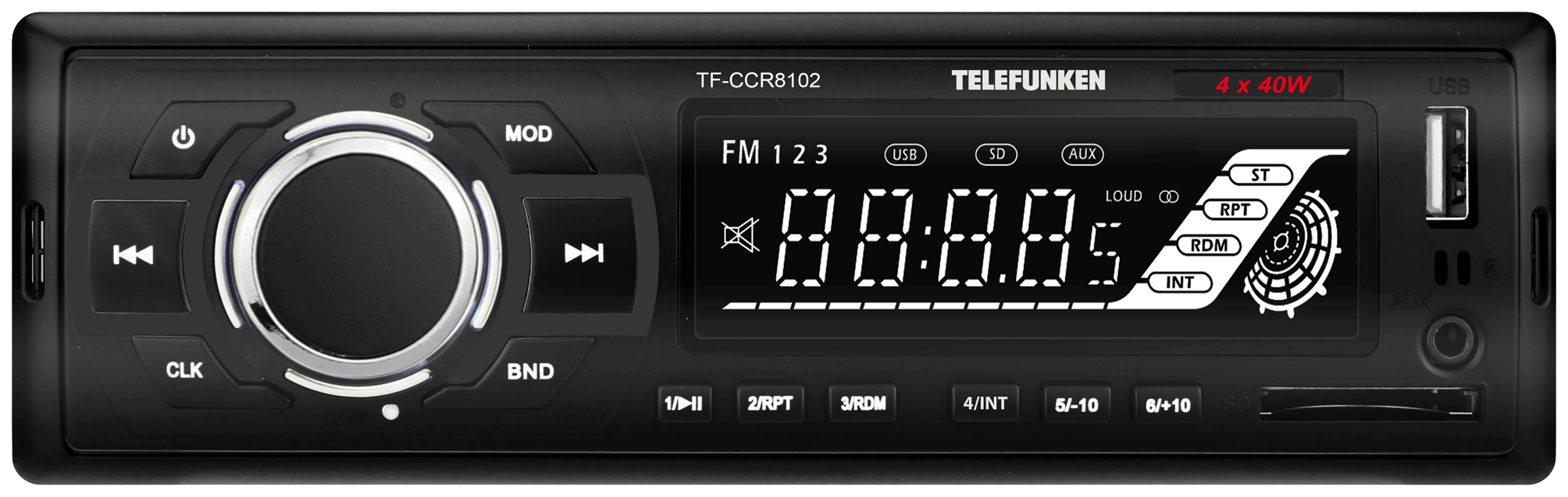

Автомобильная магнитола Telefunken TF-CCR8102 4x40Вт, TF-CCR8102