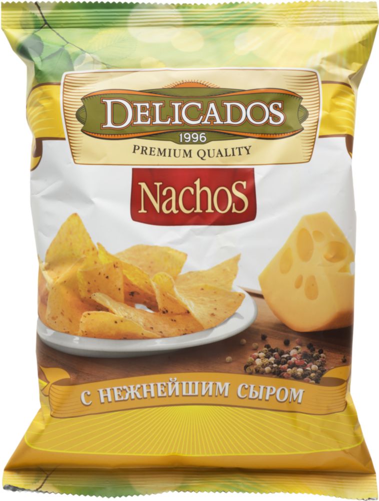 фото Чипсы кукурузные delicados nachos с нежнейшим сыром 150 г