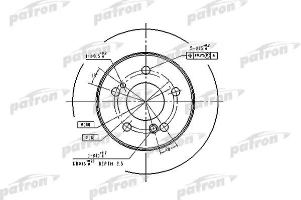 фото Тормозной диск patron pbd1583