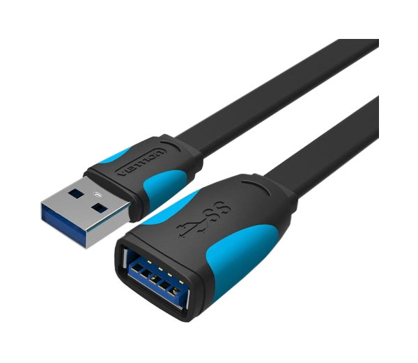 фото Кабель vention usb a-usb a, m-f 1м black (vas-a13-b100)