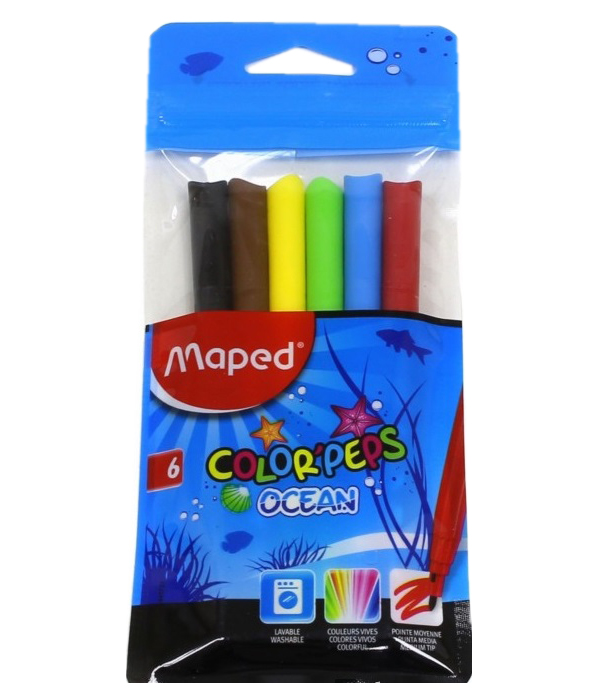 Набор фломастеров Maped Color Peps Ocean 6 цветов