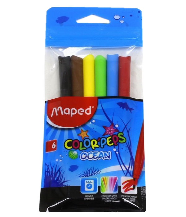 фото Набор фломастеров maped color peps ocean 6 цветов