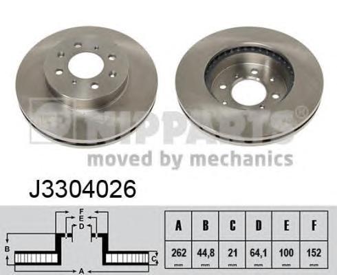 

Тормозной диск NIPPARTS J3304026