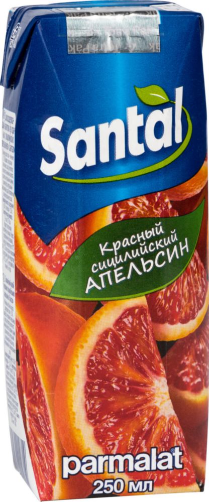 

Напиток сокосодержащий Santal красный сицилийский апельсин 250 мл, Santal красный апельсин