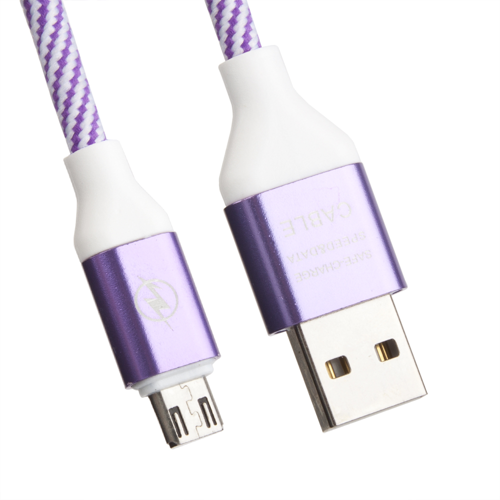 фото Кабель liberty project microusb 1м white purple