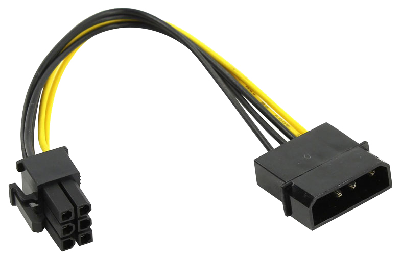 

Адаптер Orient 2xMolex-PCI-e 6 pin, M-M 0,15м Black (C511), C511