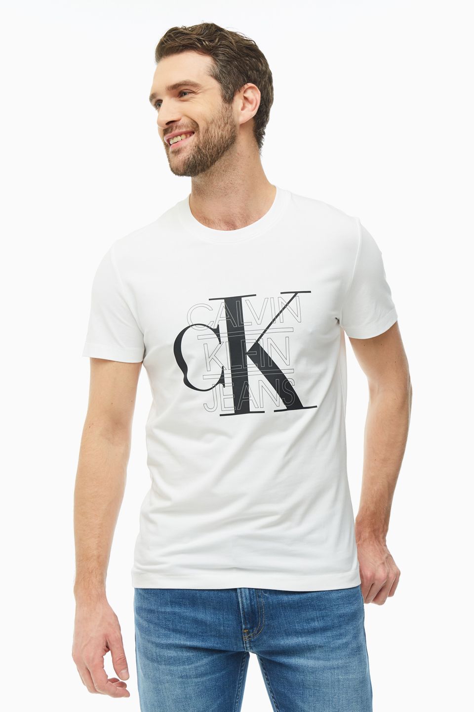 Calvin Klein Jeans футболка мужская белая