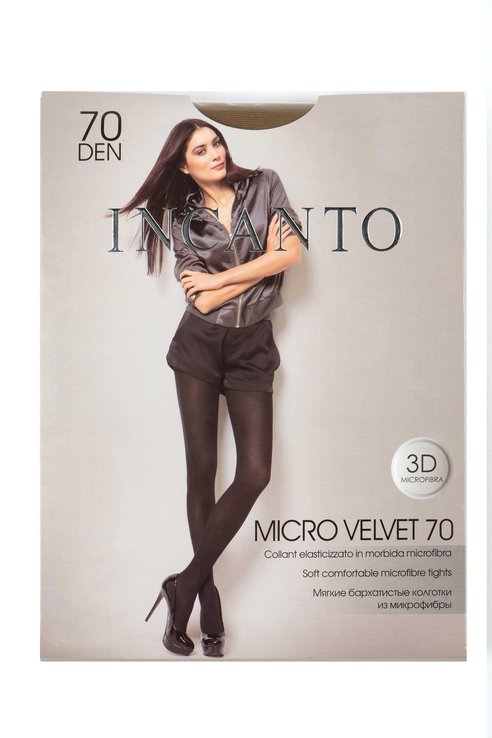 

Колготки женские Incanto MicroVelvet 70 (по 80) коричневые  (L, Коричневый, MicroVelvet 70 (по 80)