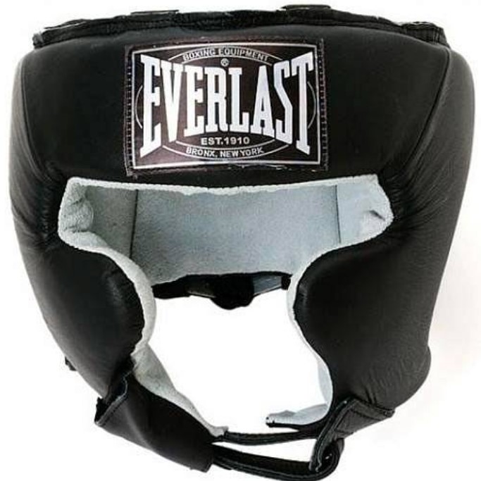 Шлем боксерский Everlast USA Headgear with Cheek Protection, L-XL, нат. кожа