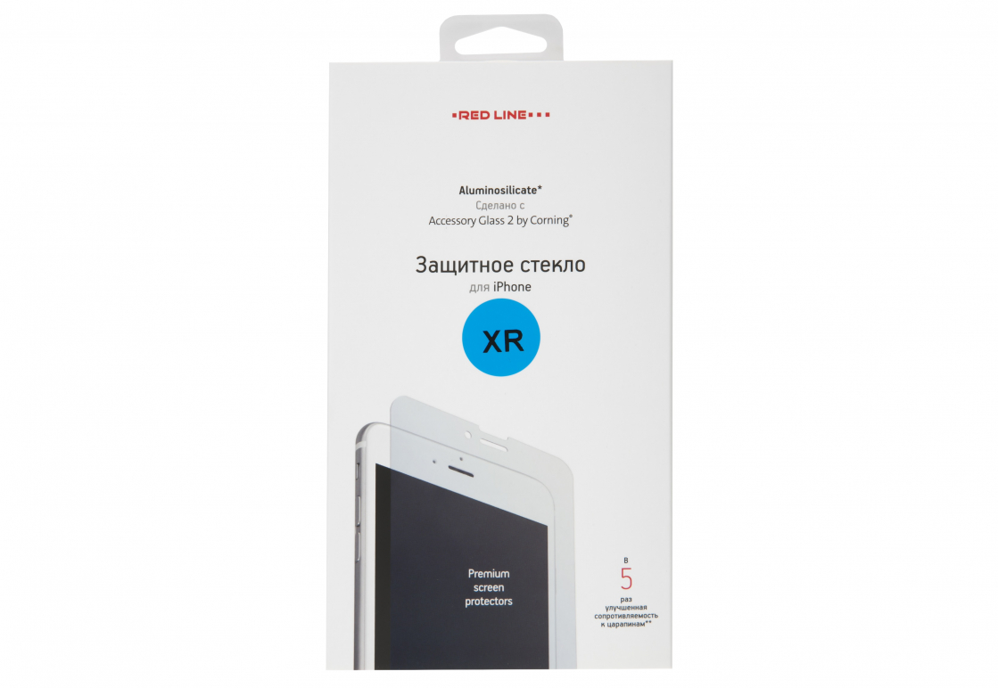 

Стекло защитное Corning Red Line для iPhone Xr 0.2 мм, tempered glass