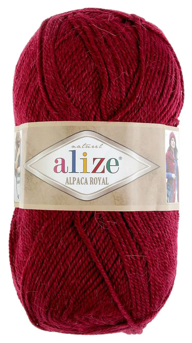 

Пряжа Alize 2565243 Alpaka royal 57 бордовый, Alpaka royal