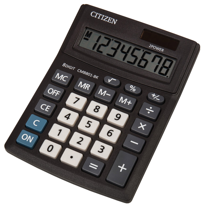 Калькулятор настольный 8-разрядный CMB801BK, 103х138х24 мм Citizen