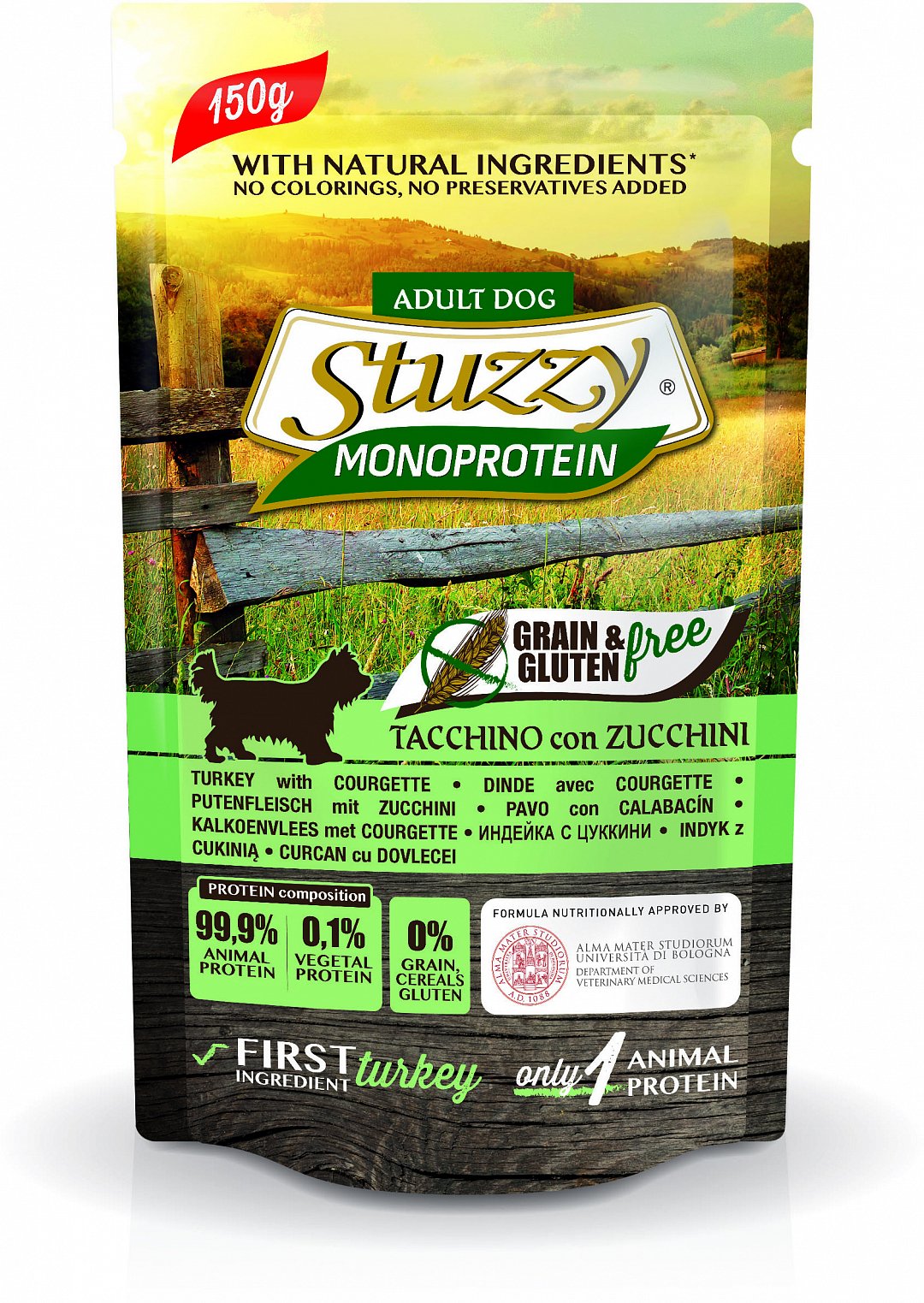 фото Влажный корм для собак stuzzy monoprotein, индейка с цуккини,150 г