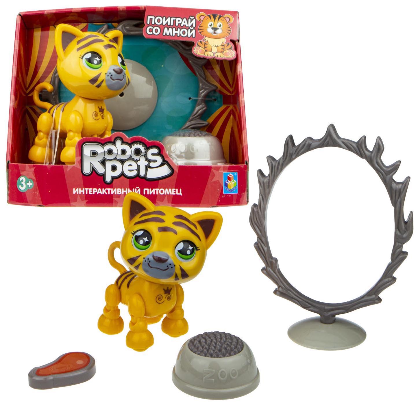 

Интерактивная игрушка 1TOY Robo Pets Артист цирка. Тигр Т16940
