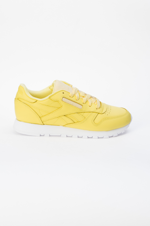 фото Кроссовки женские reebok cl lthr желтые 37 ru