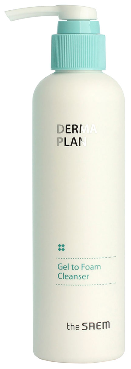 Гель для умывания The Saem Derma Plan Gel to Foam Cleanser 180 мл набор средств крем cos de baha сg и гель для умывания ctrl a teatreement cleansing foam