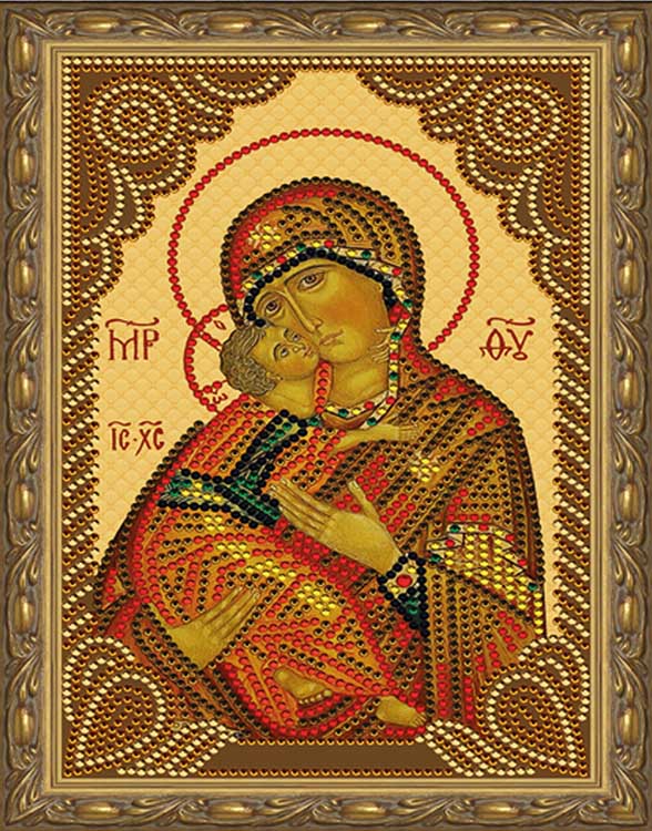 

Алмазная вышивка Molly Владимирская Божия Матерь, 20x30 см, Владимирская Божия Матерь