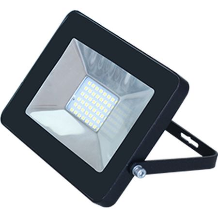 фото Прожектор slim led 10w 4200k ip65 черный ecola