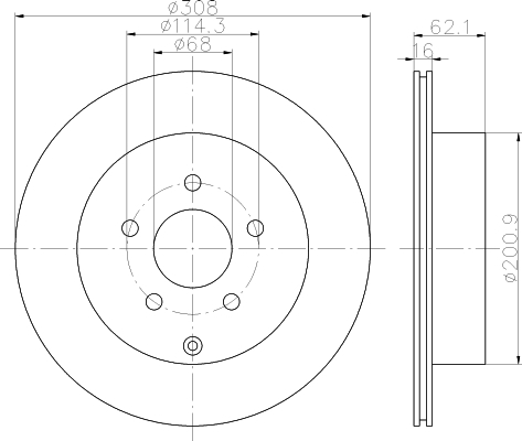 Тормозной диск HELLA PAGID 8DD355118811