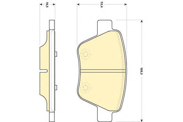 Комплект тормозных колодок Girling 6118414