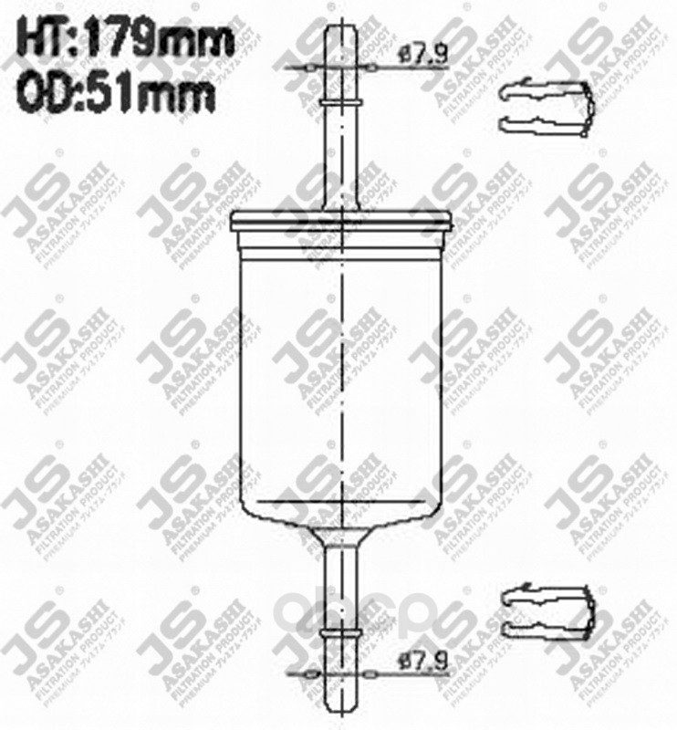 фото Фильтр топливный js asakashi fs986m