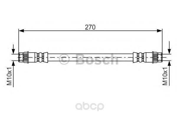 фото Шланг тормозной системы bosch 1987476493 задний левый