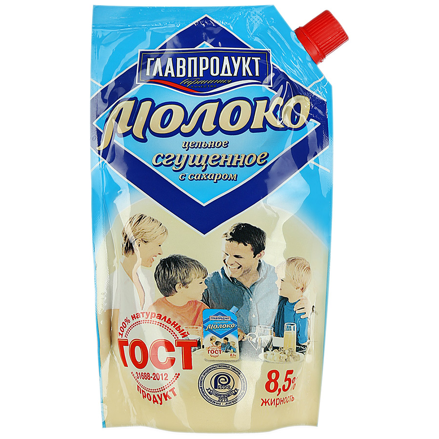 

Молоко Главпродукт гост сгущенное 8.5% с сахаром 270 г