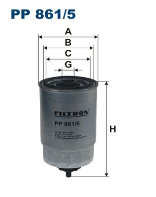 фото Фильтр топливный filtron pp861/5