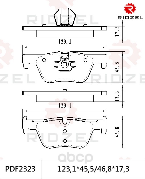 

Комплект тормозных колодок RIDZEL PDF2323