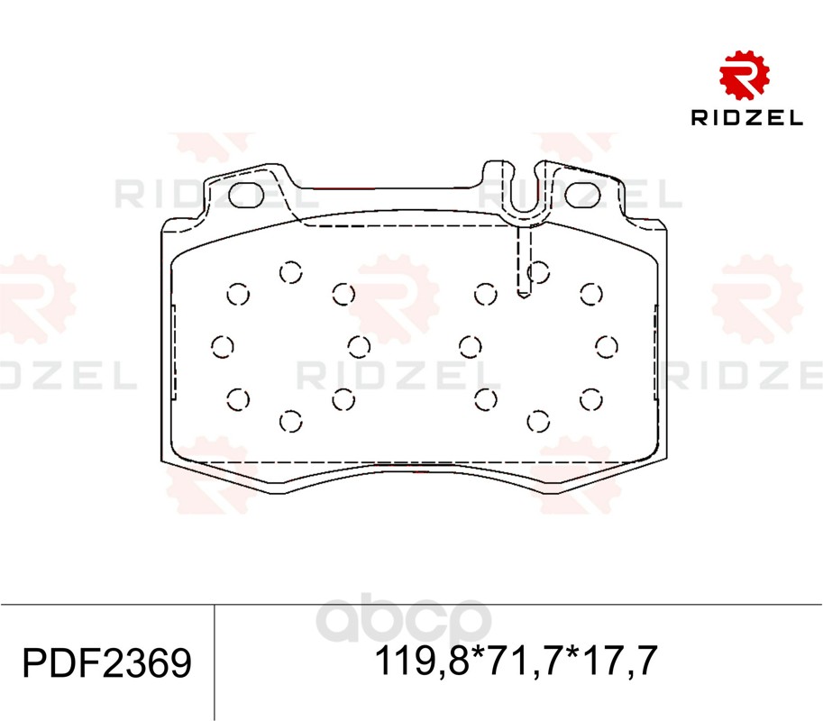 

Комплект тормозных колодок RIDZEL PDF2369