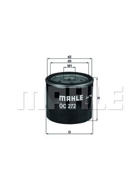 фото Фильтр масляный knecht oc 272 mahle/knecht