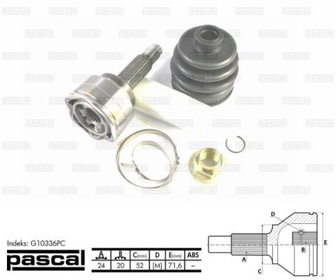 

Шрус PASCAL G10336PC
